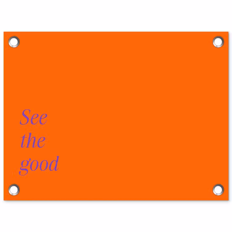 Tuinposter - See te good - Paars - Oranje — 1