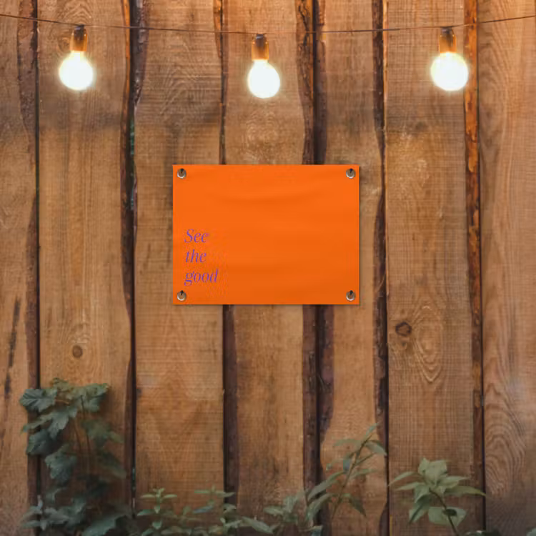 Tuinposter - See te good - Paars - Oranje — 2