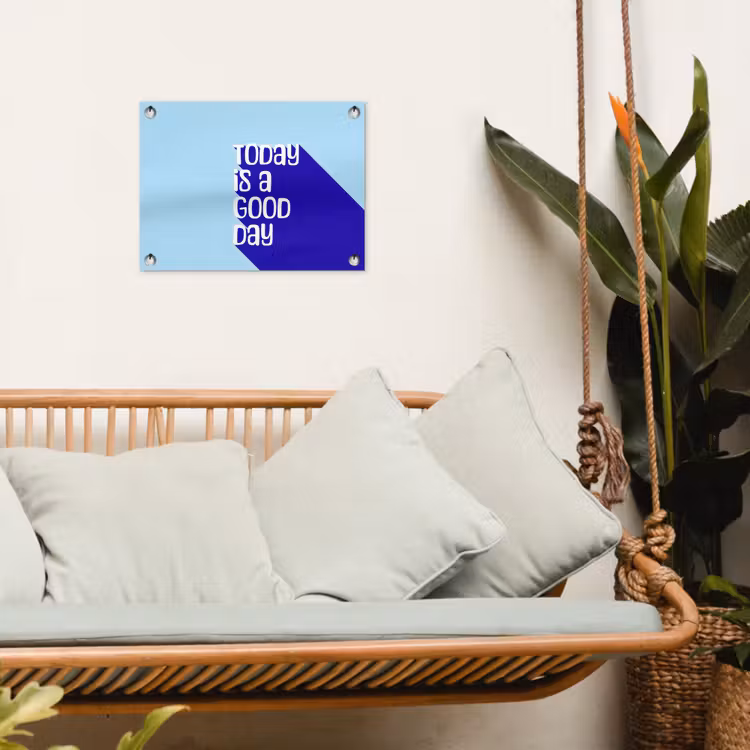 Tuinposter - Today is a good day - Blauw - Schaduw — 5