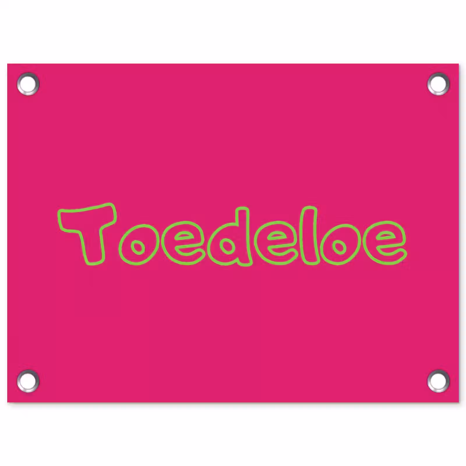 Tuinposter - Toedeloe - Groen - Roze — 1