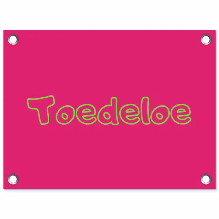 Tuinposter - Toedeloe - Groen - Roze — 1