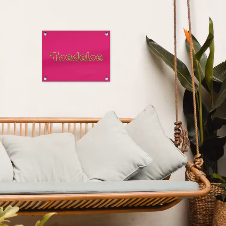 Tuinposter - Toedeloe - Groen - Roze — 5