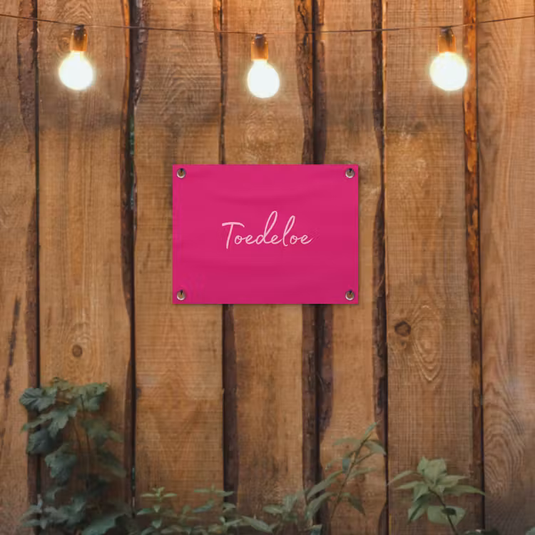 Tuinposter - Toedeloe - Roze — 2