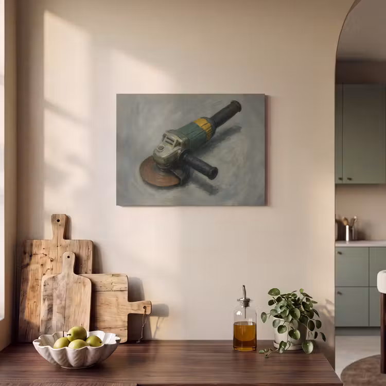 Akoestisch schilderij - Haakse slijper - Schilderij - Gereedschap — 4