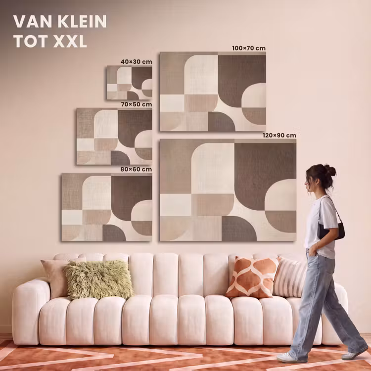 Akoestisch schilderij - Geometrisch - Geweven structuur - Modern — 7