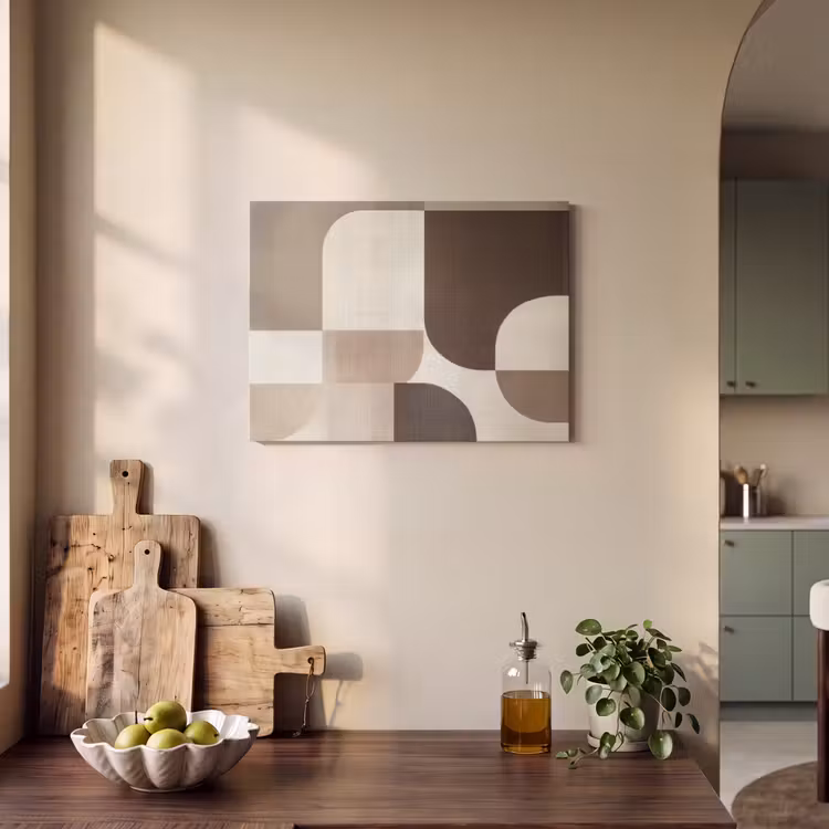 Akoestisch schilderij - Geometrisch - Geweven structuur - Modern — 4