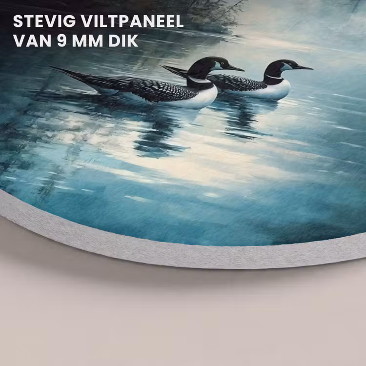 Akoestisch schilderij rond - Bos - Water - Eenden - Mistig — 5