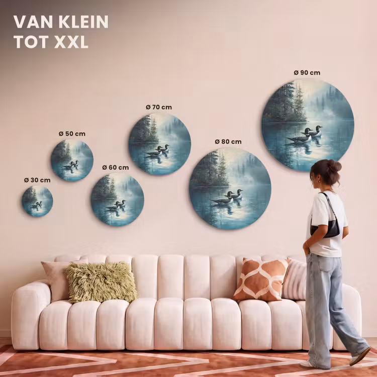 Akoestisch schilderij rond - Bos - Water - Eenden - Mistig — 7