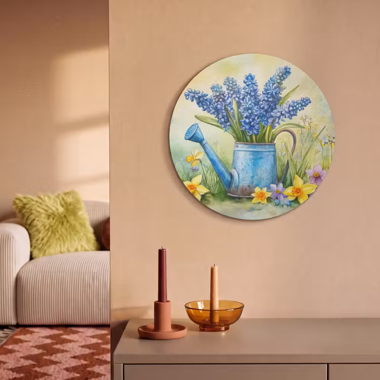 Akoestisch schilderij rond - Gieter - Lavendel - Bloesems — 2