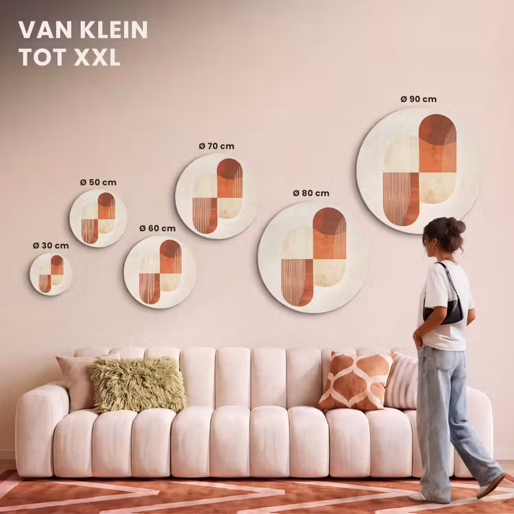 Akoestisch schilderij rond - Bogen - Beige - Vormen — 7