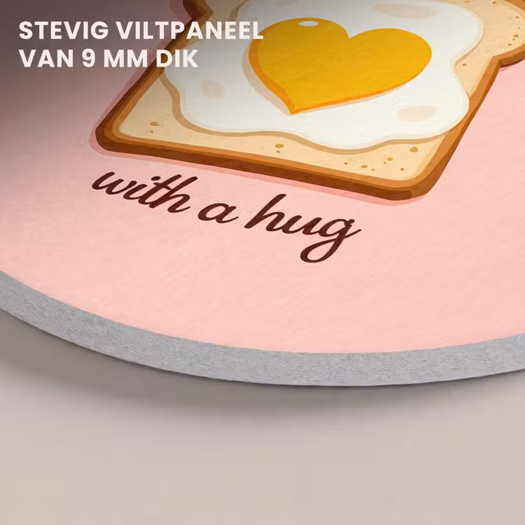 Akoestisch schilderij rond - Brood - Illustratie - Quote - Roze — 5