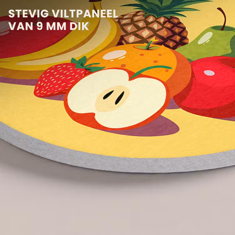 Akoestisch schilderij rond - Fruit - Illustratie - Kleurrijk — 5
