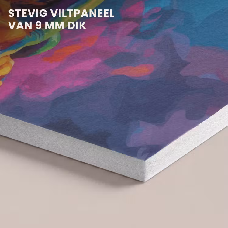Akoestisch schilderij - Kikker - Felgekleurd - Tak - Regenboog — 5