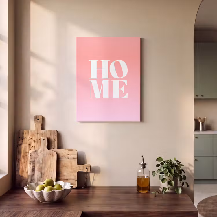 Akoestisch schilderij - Home - Letters - Groot - Roze — 4
