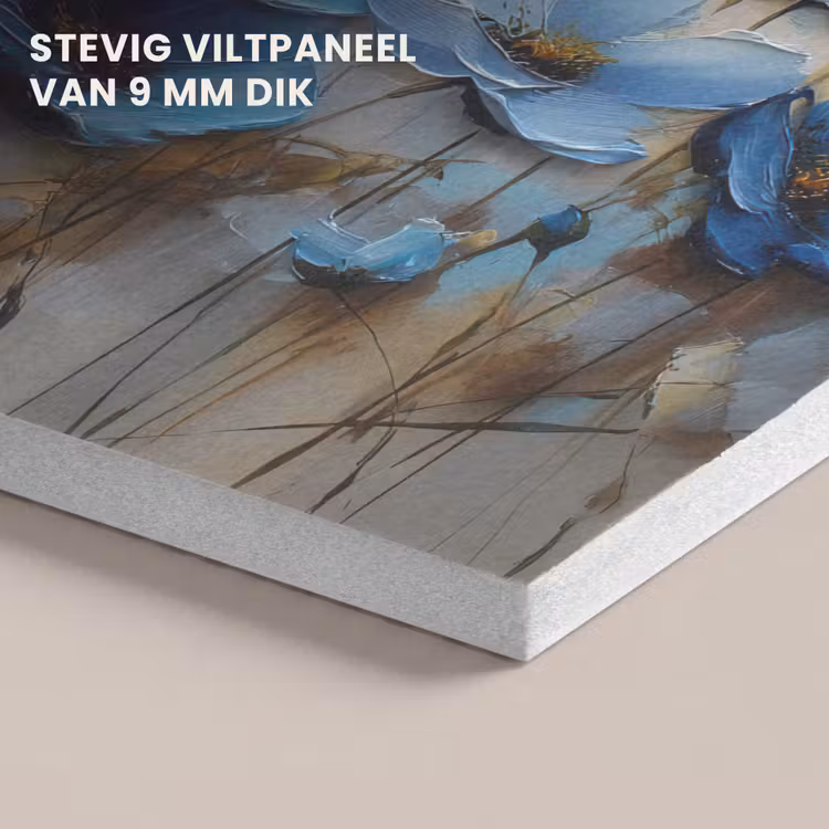 Akoestisch schilderij - Bloemen - Schilderij - Blauw — 5