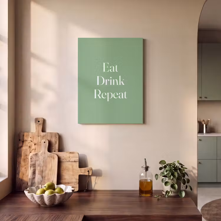 Akoestisch schilderij - Eten - Drinken - Tekst - Mintgroen — 4