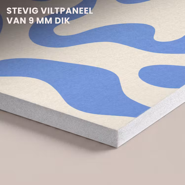 Akoestisch schilderij - Minimalistisch - Organisch patroon - Blauw — 5