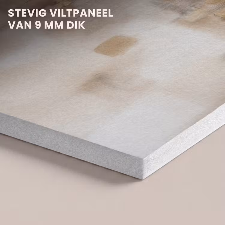 Akoestisch schilderij - Abstracte vierkanten - Aardetonen - Mistig — 5