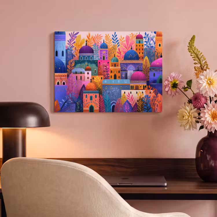 Akoestisch schilderij - Kleurrijk paradijs - Levendig - Islamitisch — 6