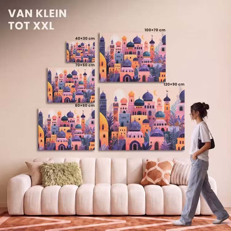 Akoestisch schilderij - Kleurrijke stad - Zon - Islamitisch — 7