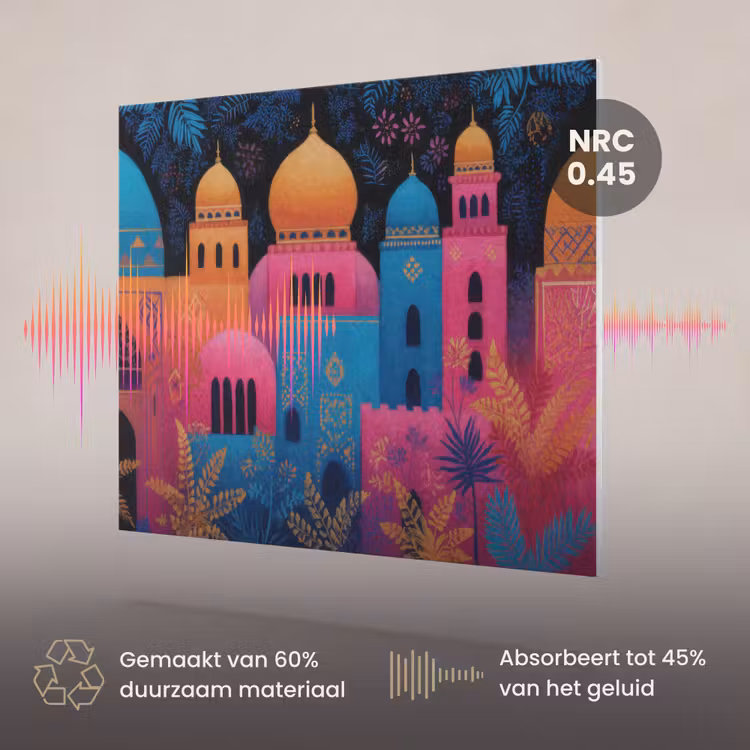 Akoestisch schilderij - Kleurrijk - Stad - Nacht - Islamitisch — 3