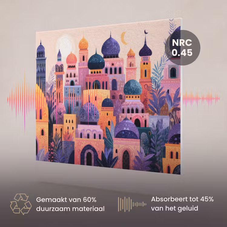 Akoestisch schilderij - Kleurrijke stad - Zon - Islamitisch — 3