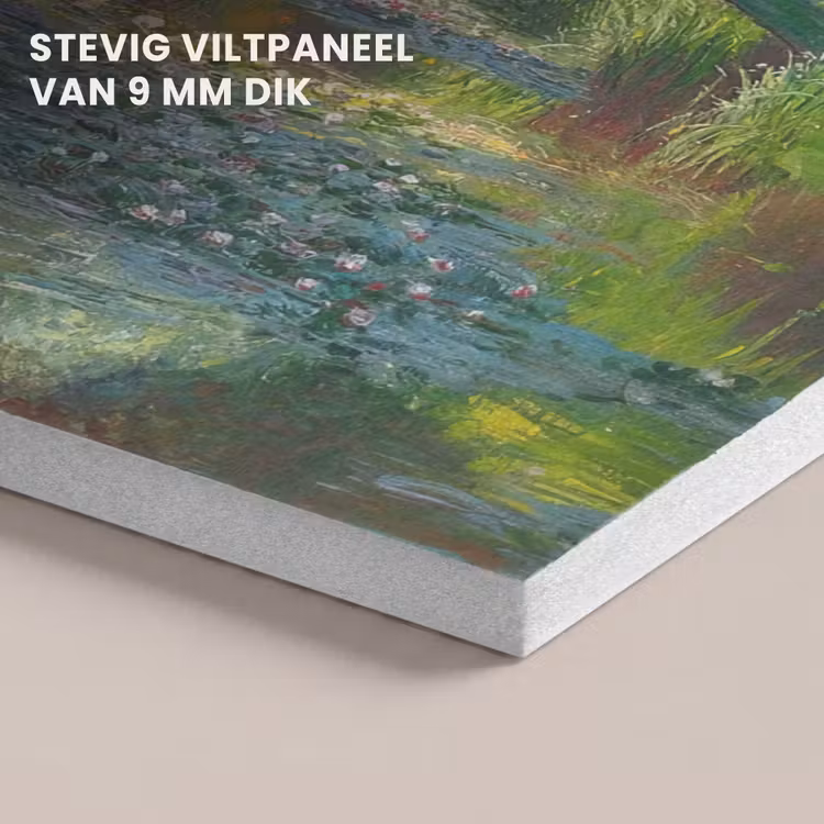 Akoestisch schilderij - Brug - Hout - Vijver - Waterlelies — 5