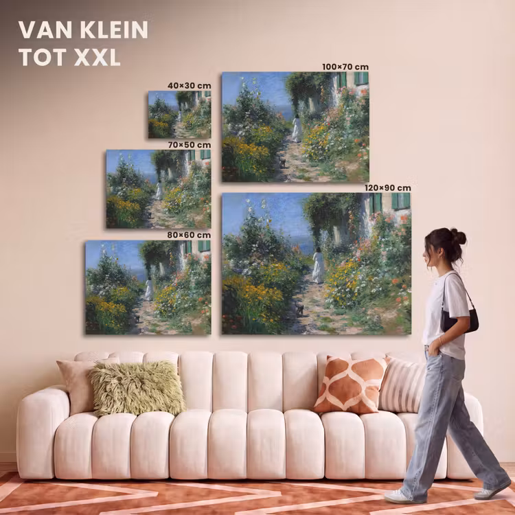 Akoestisch schilderij - Kat - Vrouw - Bloemen - Huis — 7