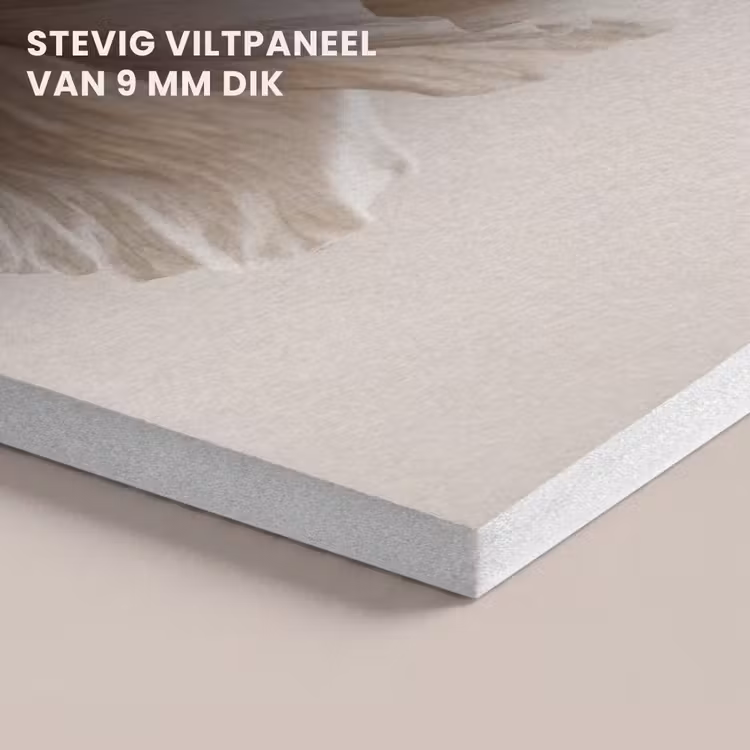 Akoestisch schilderij - Bloem - Beige - Crème — 5
