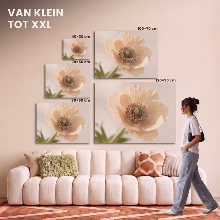 Akoestisch schilderij - Bloem - Minimalistisch - Groen — 7