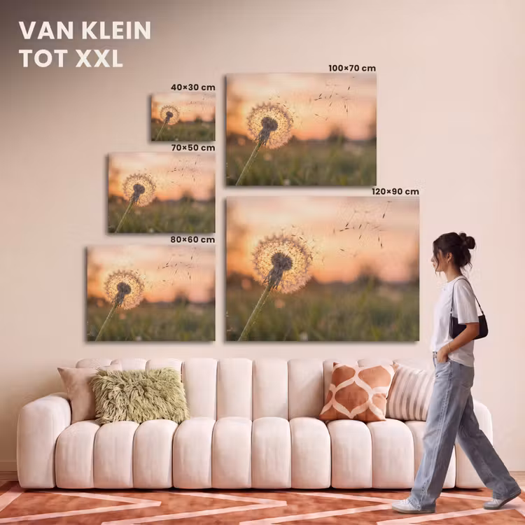 Akoestisch schilderij - Paardenbloem - Zonsondergang - Veld — 7