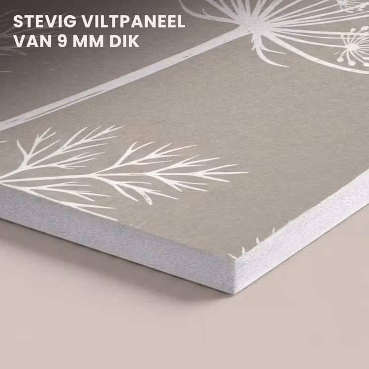 Akoestisch schilderij - Grafisch - Fluitenkruid - Taupe — 5