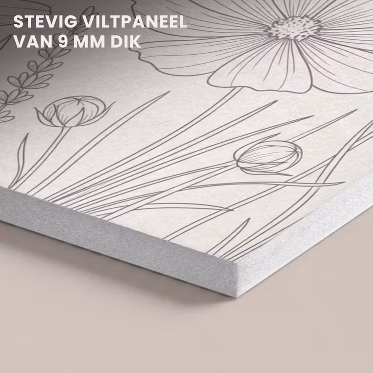 Akoestisch schilderij - Minimalistisch - Modern - Bloemen - Beige — 5