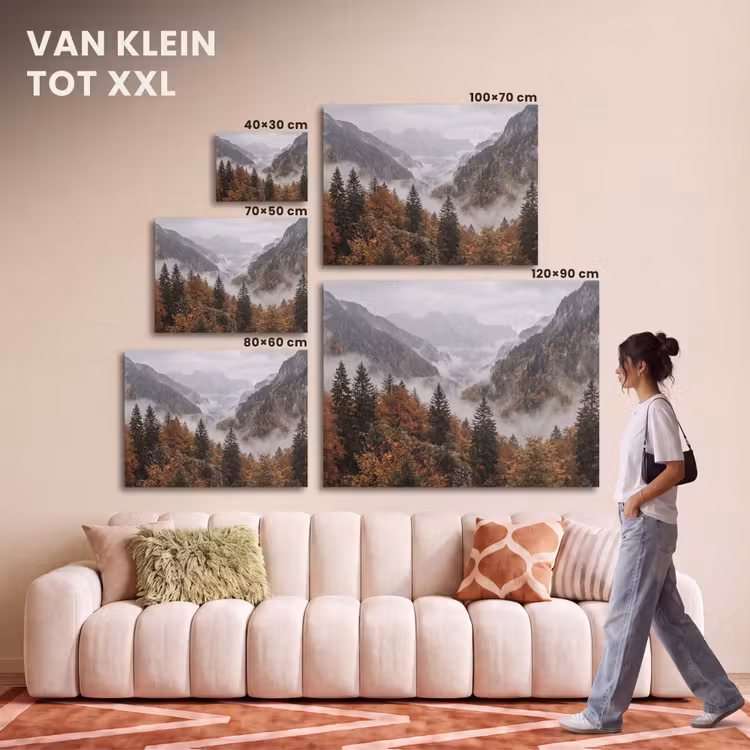 Akoestisch schilderij - Bergen - Vallei - Mist - Herfst - Natuur — 7