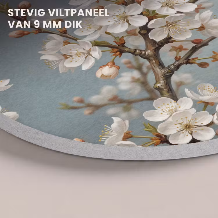 Akoestisch schilderij rond - Botanisch - Stilleven - Blauw — 5