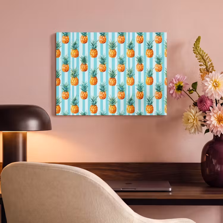 Akoestisch schilderij - Ananas - Strepen - Groen — 6