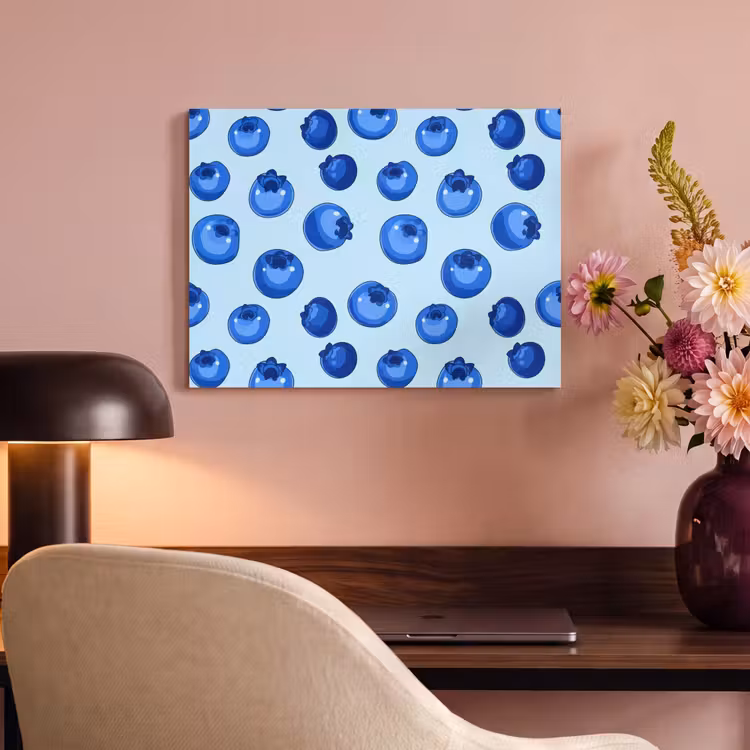 Akoestisch schilderij - Bessen - Modern - Blauw — 6