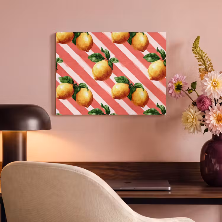Akoestisch schilderij - Citroen - Geïllustreerd - Oranje — 6