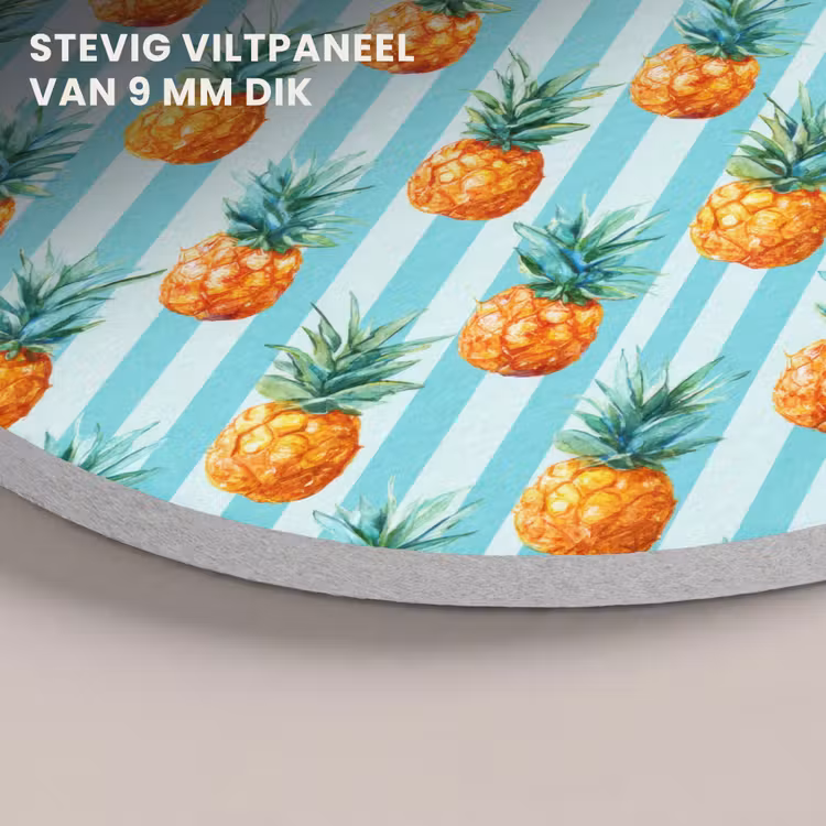 Akoestisch schilderij rond - Ananas - Strepen - Groen — 5