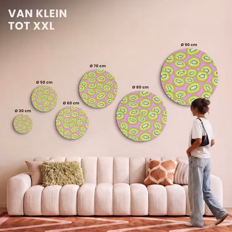 Akoestisch schilderij rond - Kiwi - Speels - Groen — 7