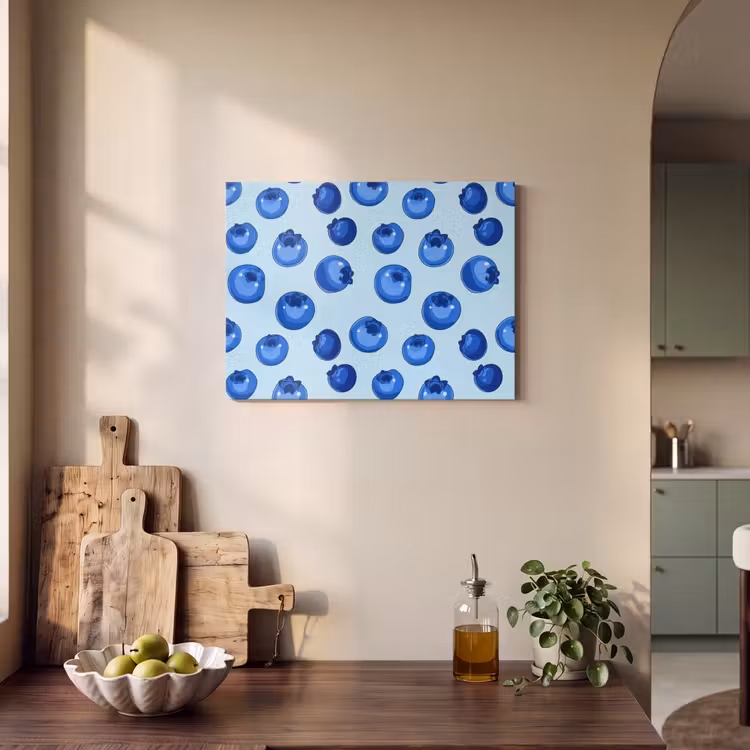 Akoestisch schilderij - Bessen - Modern - Blauw — 4
