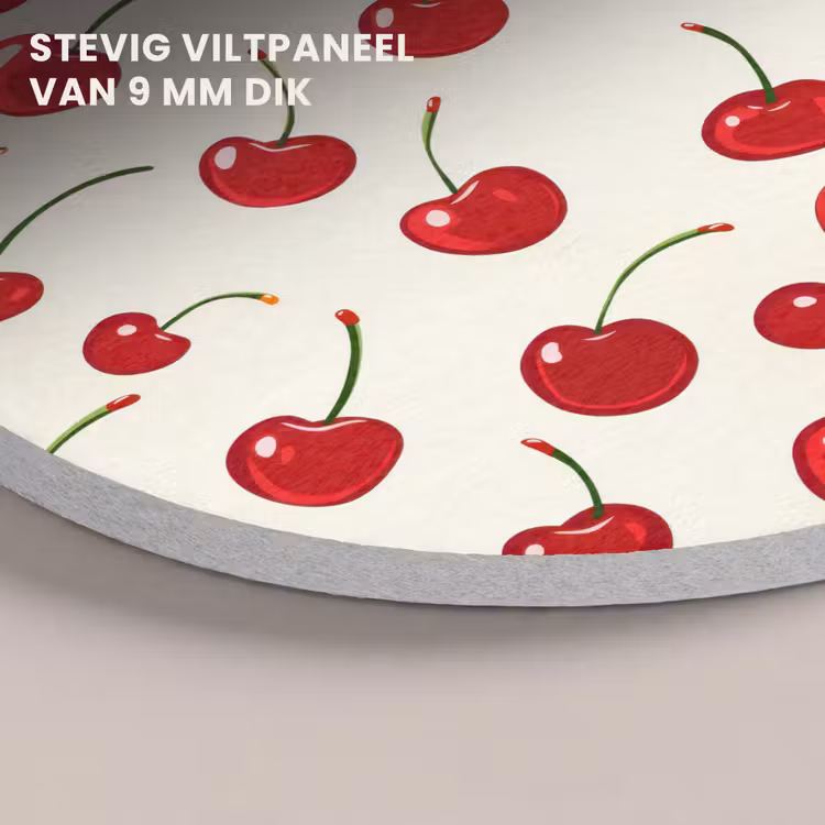 Akoestisch schilderij rond - Kersen - Minimalistisch - Rood — 5