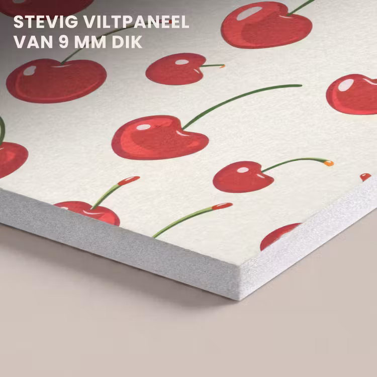 Akoestisch schilderij - Kersen - Minimalistisch - Rood — 5