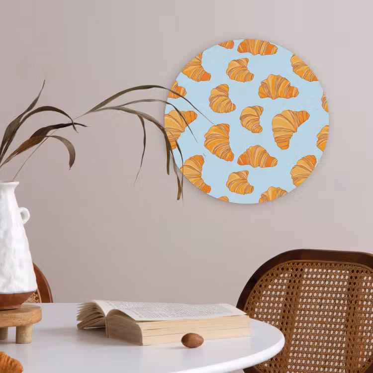 Akoestisch schilderij rond - Croissant - Speels - Blauw — 6
