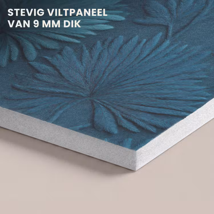 Akoestisch schilderij - Bladeren - Reliëf - Patroon - Oceaanblauw - Modern — 5