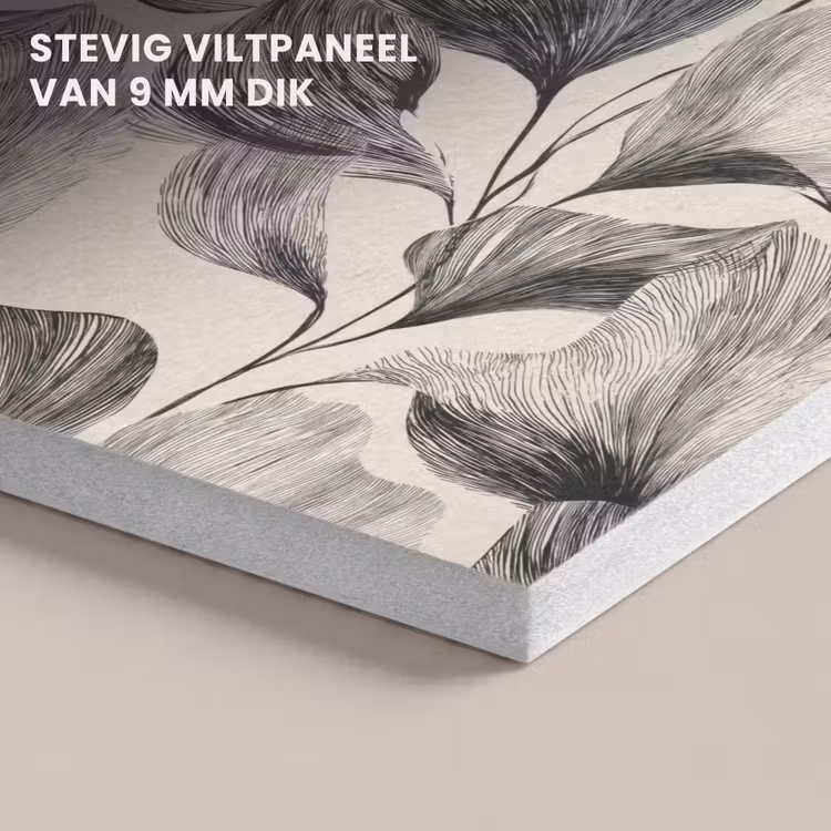 Akoestisch schilderij - Botanisch - Bladeren - Zwart — 5