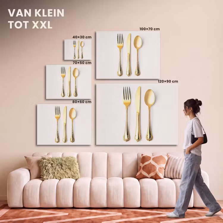 Akoestisch schilderij - Bestek - Goud — 7