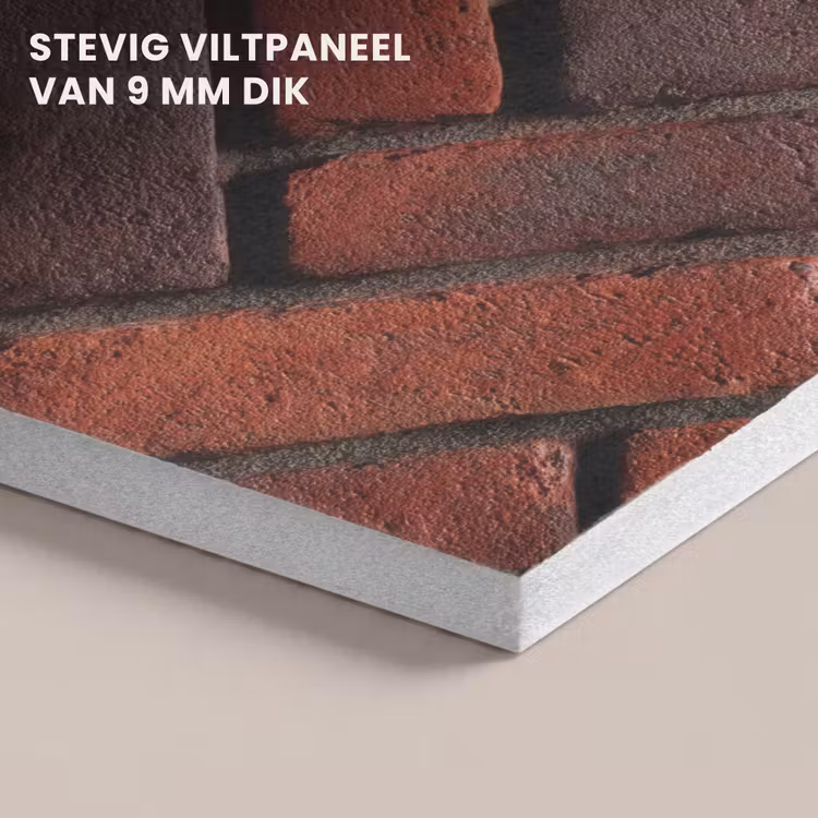 Akoestisch schilderij - Bakstenen - Visgraat - Structuur - Roodbruin — 5