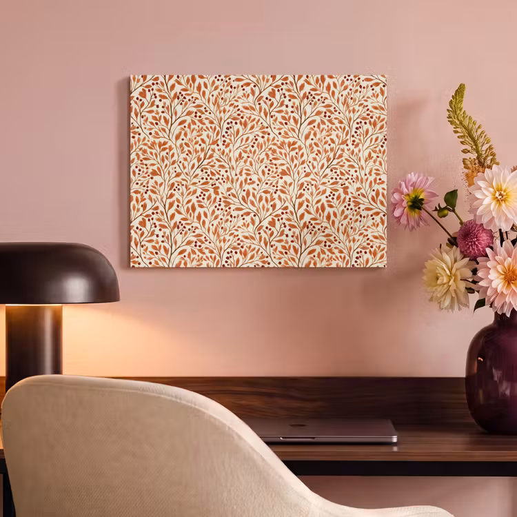 Akoestisch schilderij - Bladeren - Botanisch - Terracotta — 6