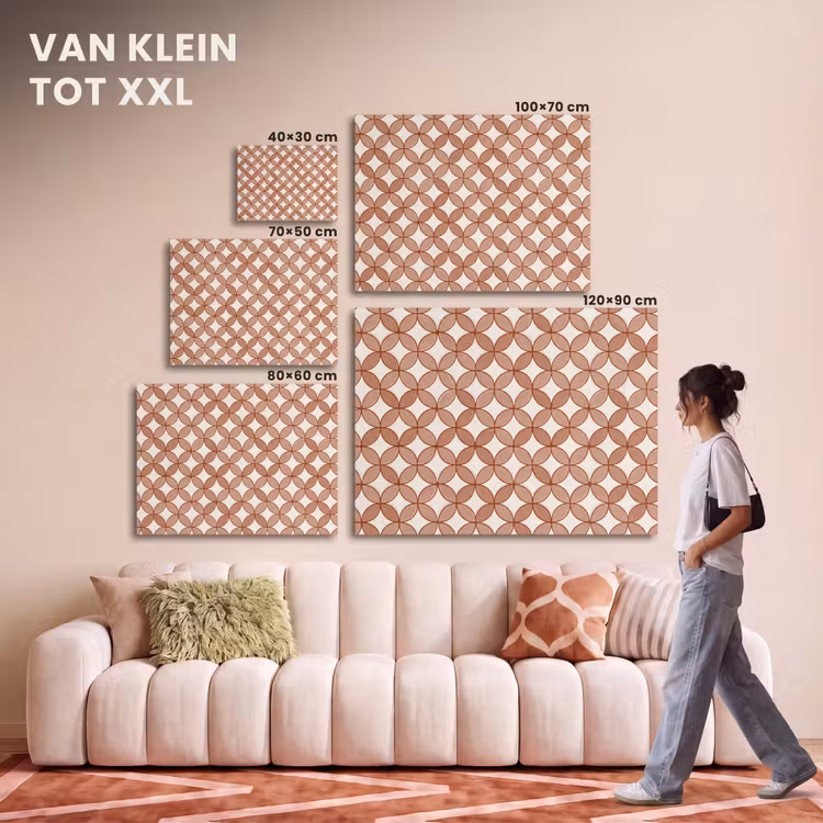 Akoestisch schilderij - Geometrisch - Cirkels - Modern - Terracotta — 7